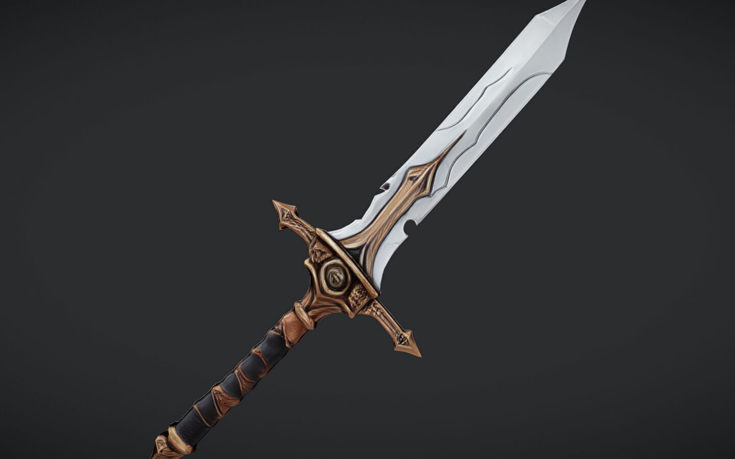 ornate fantasy sword 3D model_16