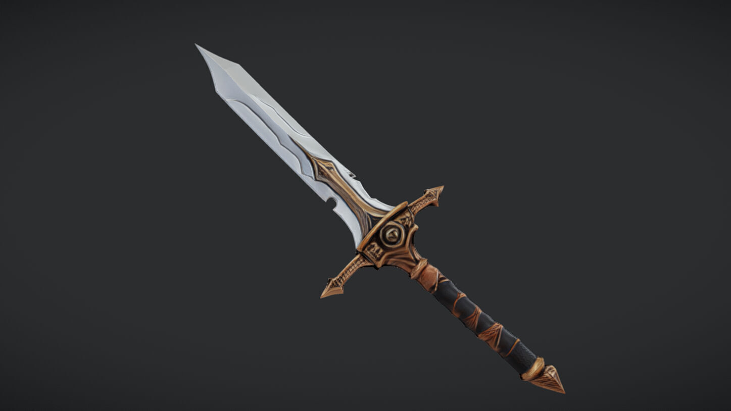 ornate fantasy sword 3D model_24