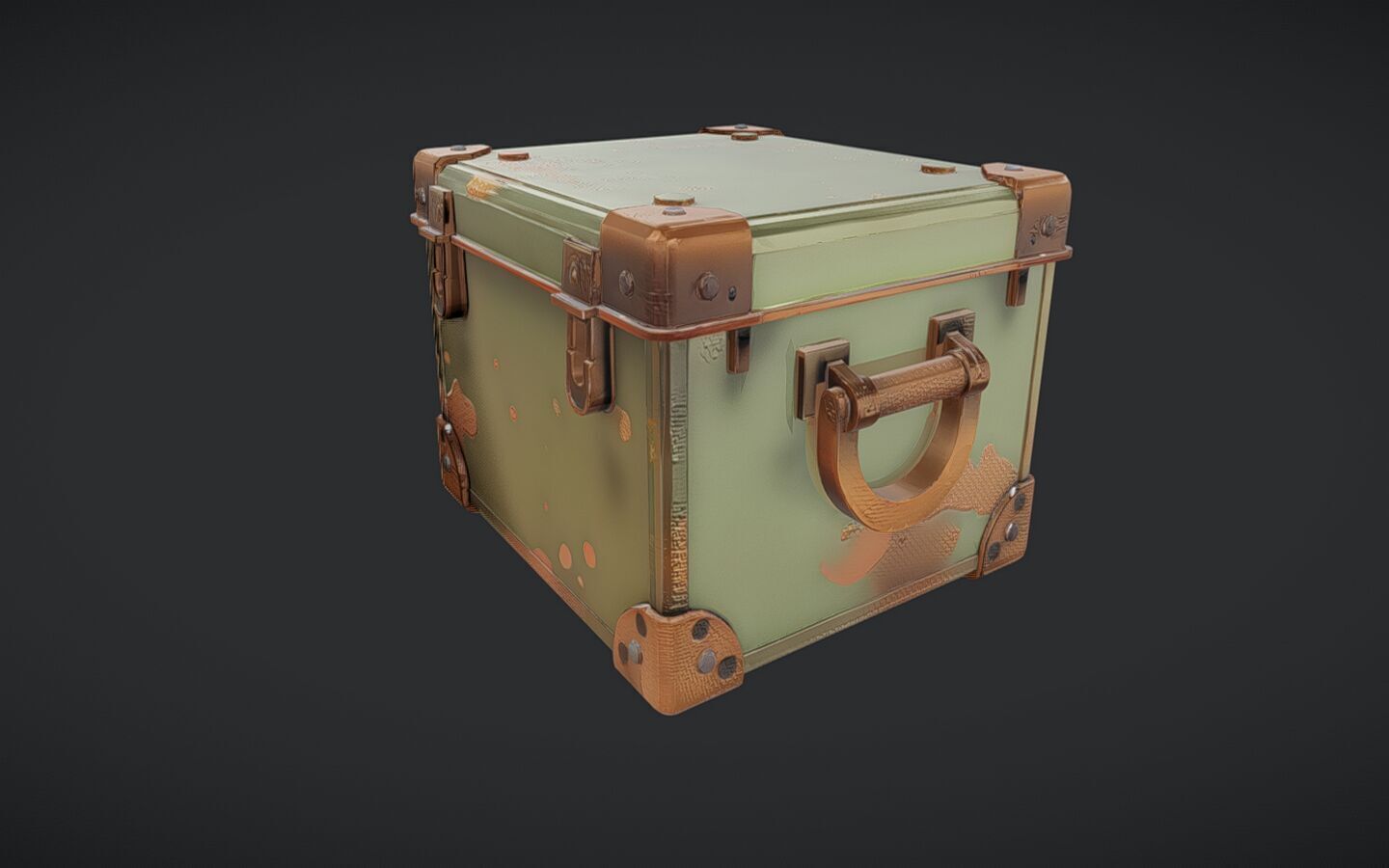 military-style metal cargo box 3D model_19