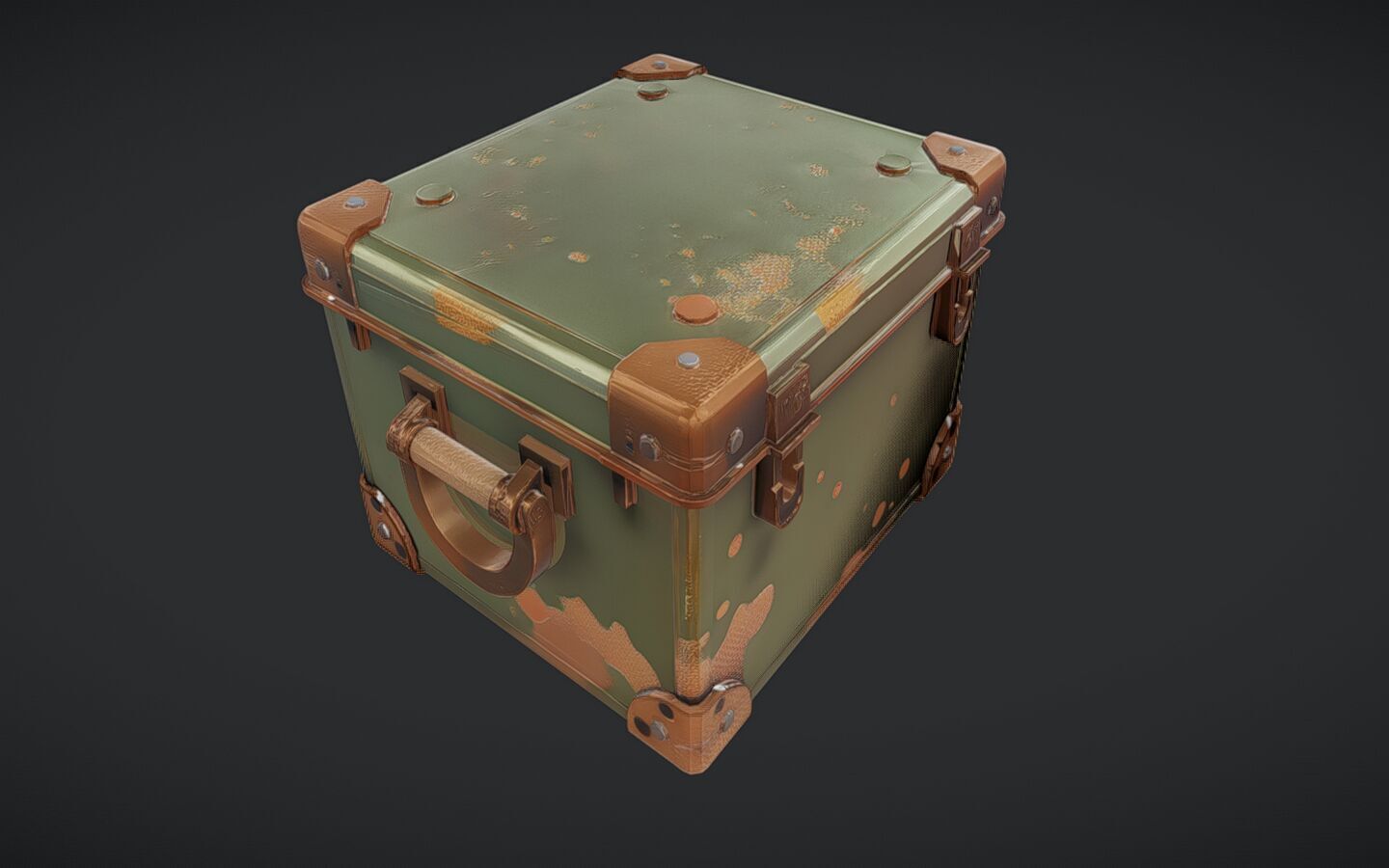 military-style metal cargo box 3D model_23