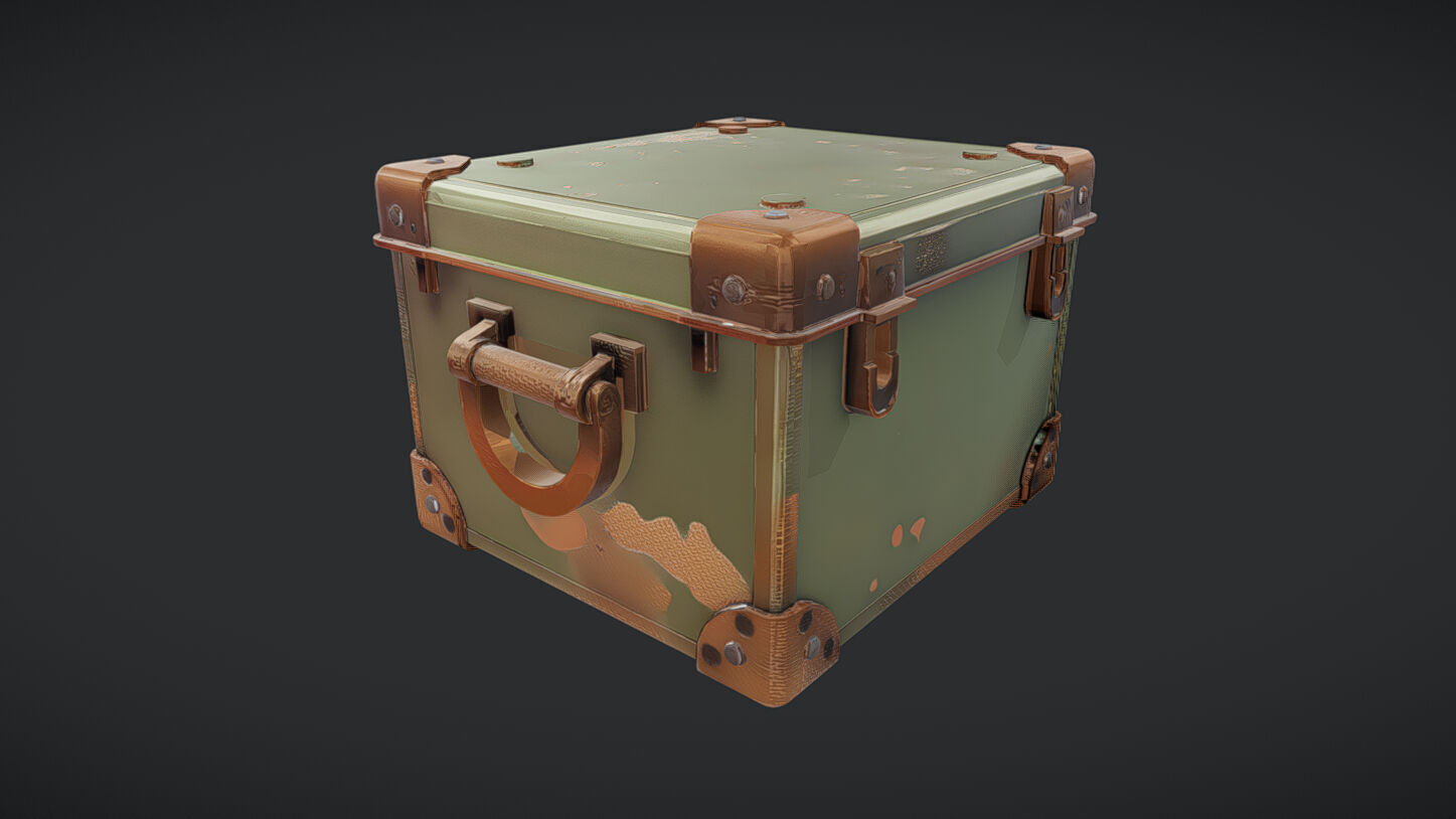 military-style metal cargo box 3D model_27
