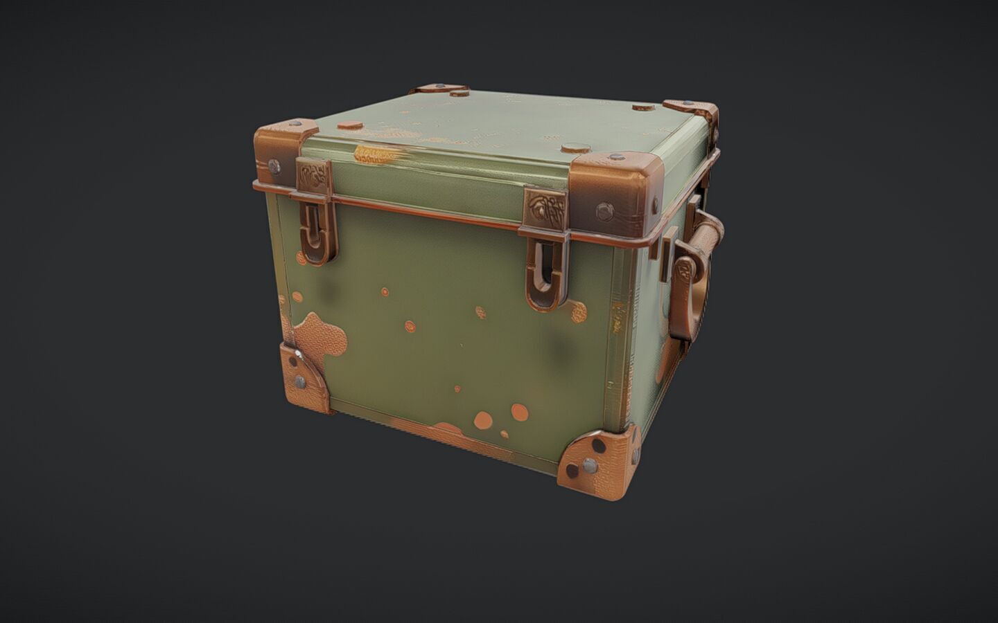 military-style metal cargo box 3D model_18