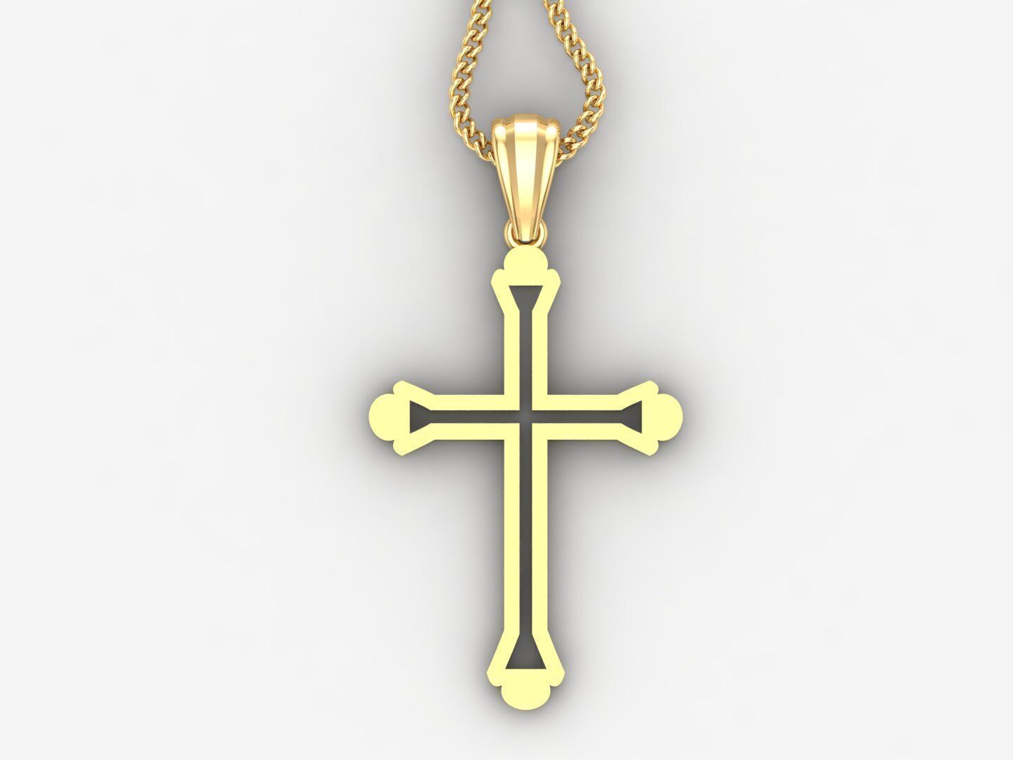 Jesus Christ Pendant 4CP041 3D print model_4