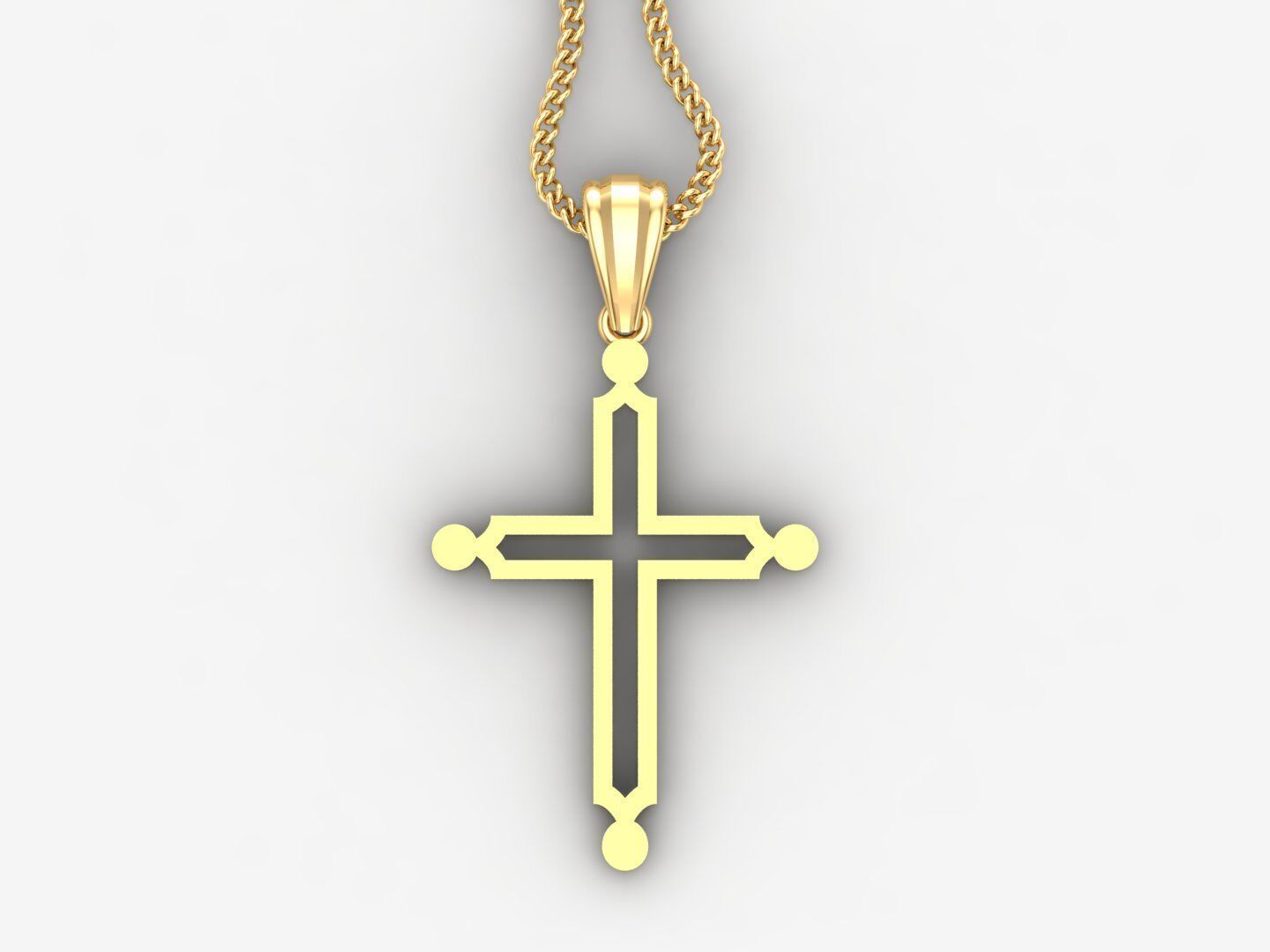 Jesus Christ Pendant 4CP036 3D print model_4
