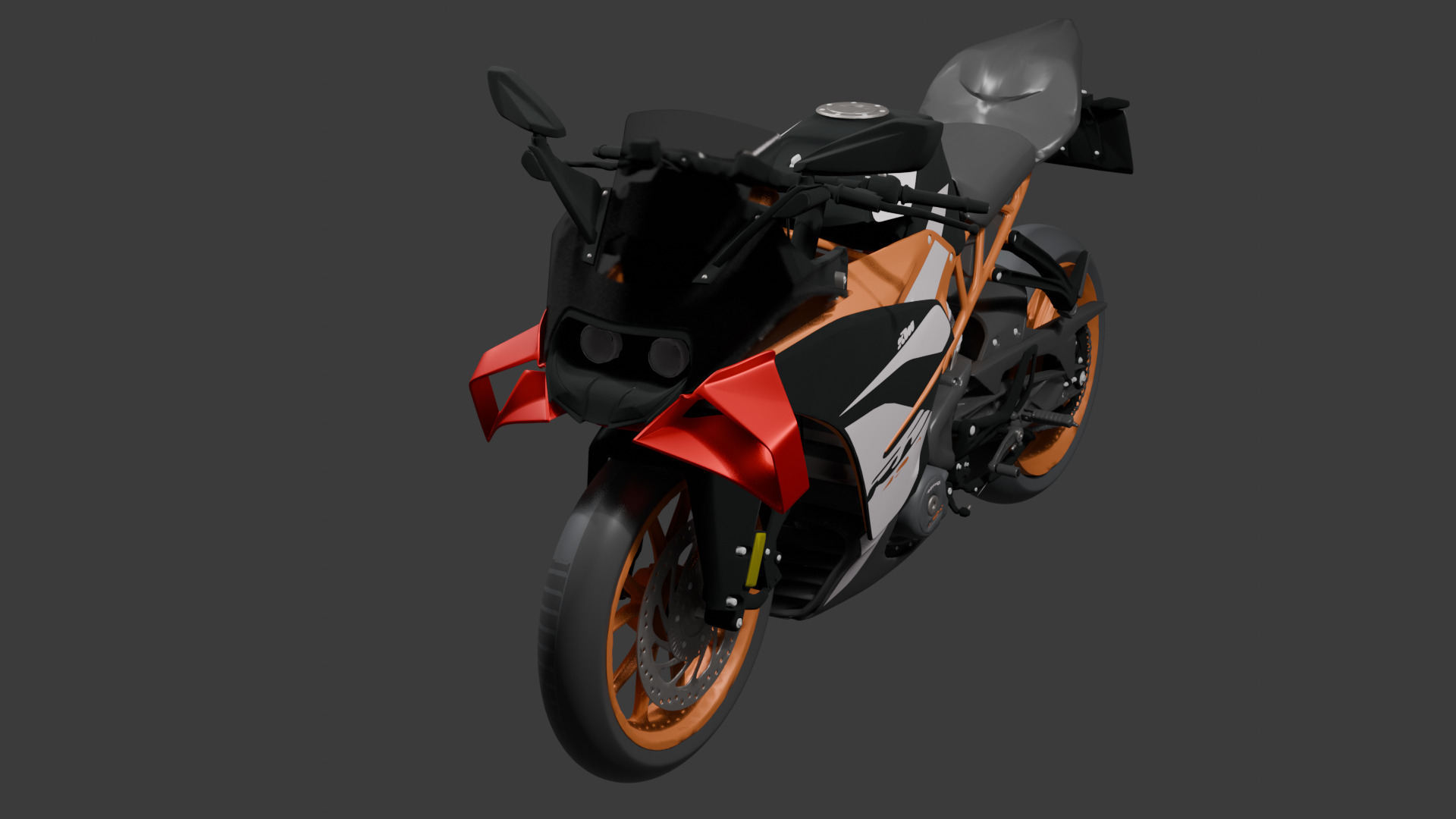 Winglet for KTM RC 200 390 MotoGP Front Wing 2014 a 2021 3D print model_7