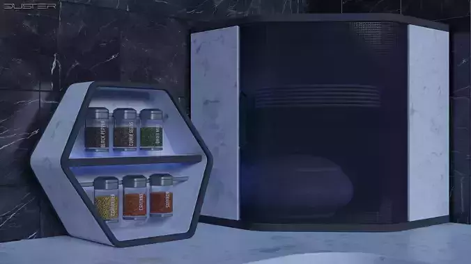 Modern Spice Rack and Cupboard