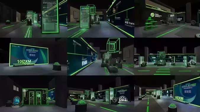 exhibition Low-poly 3D model