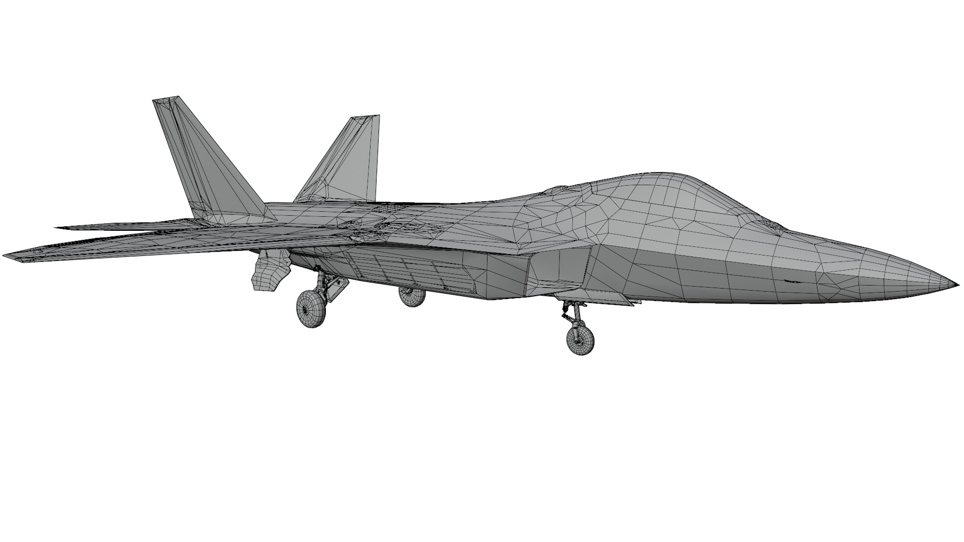 F-22 Raptor Fighter Jet 3D model_15