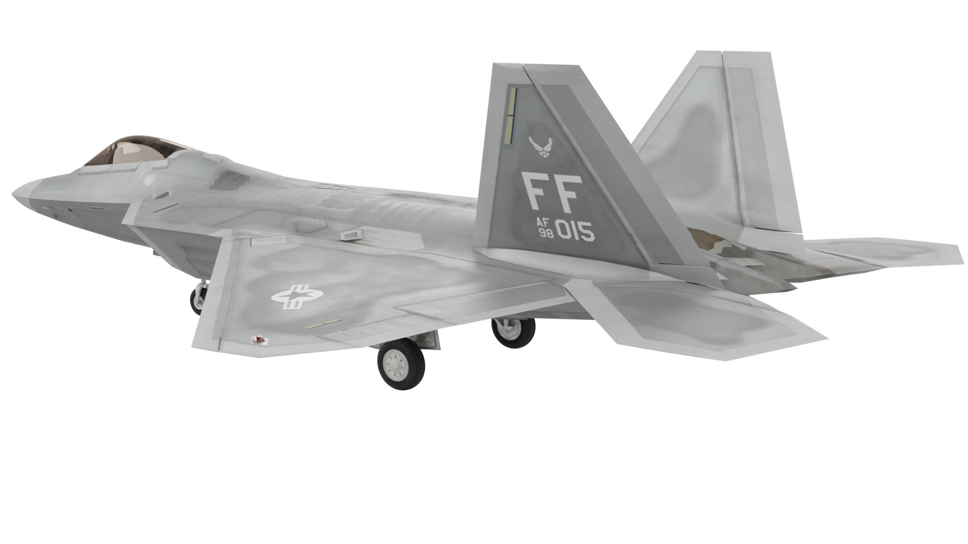F-22 Raptor Fighter Jet 3D model_2