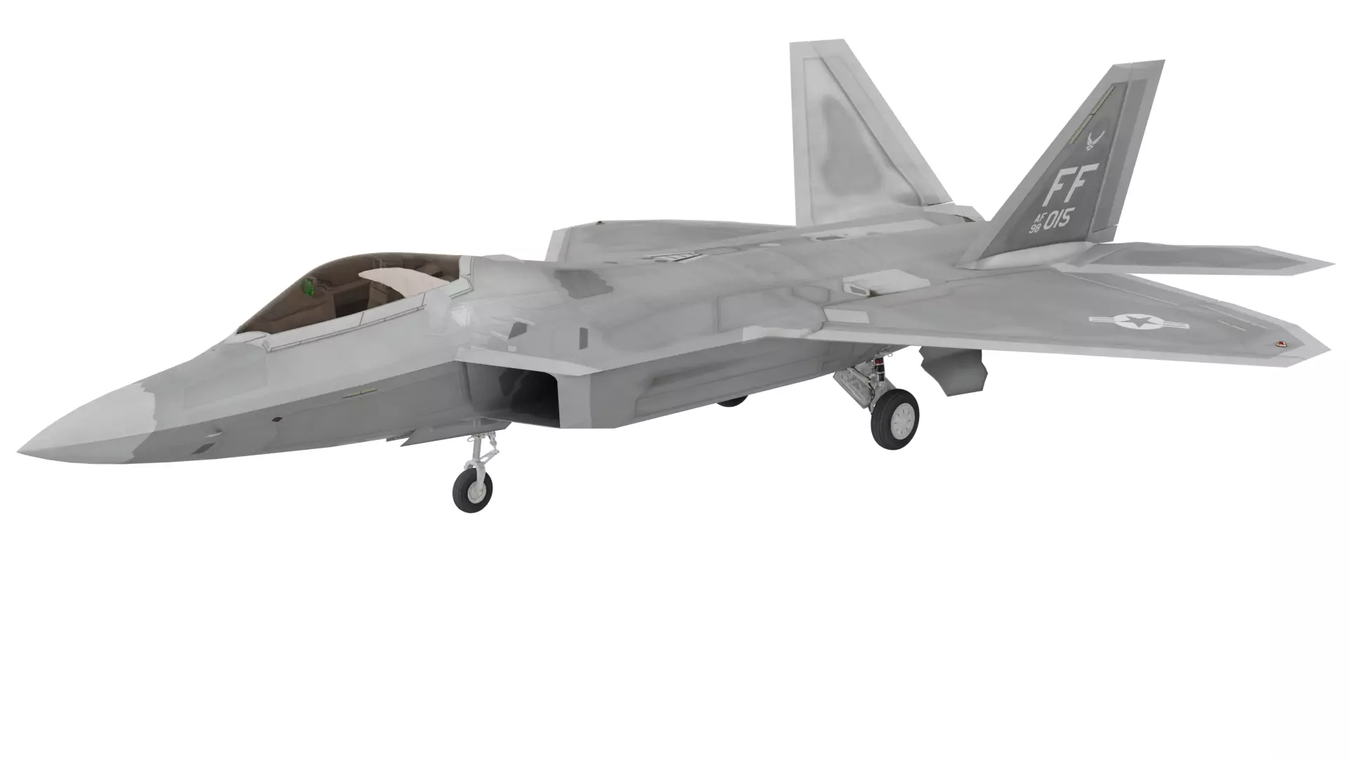 F-22 Raptor Fighter Jet 3D model_0