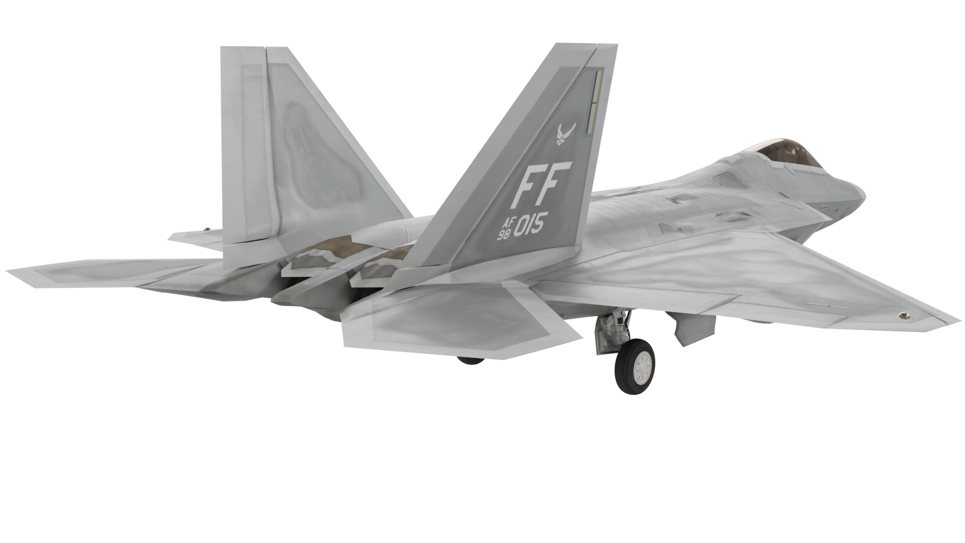 F-22 Raptor Fighter Jet 3D model_4