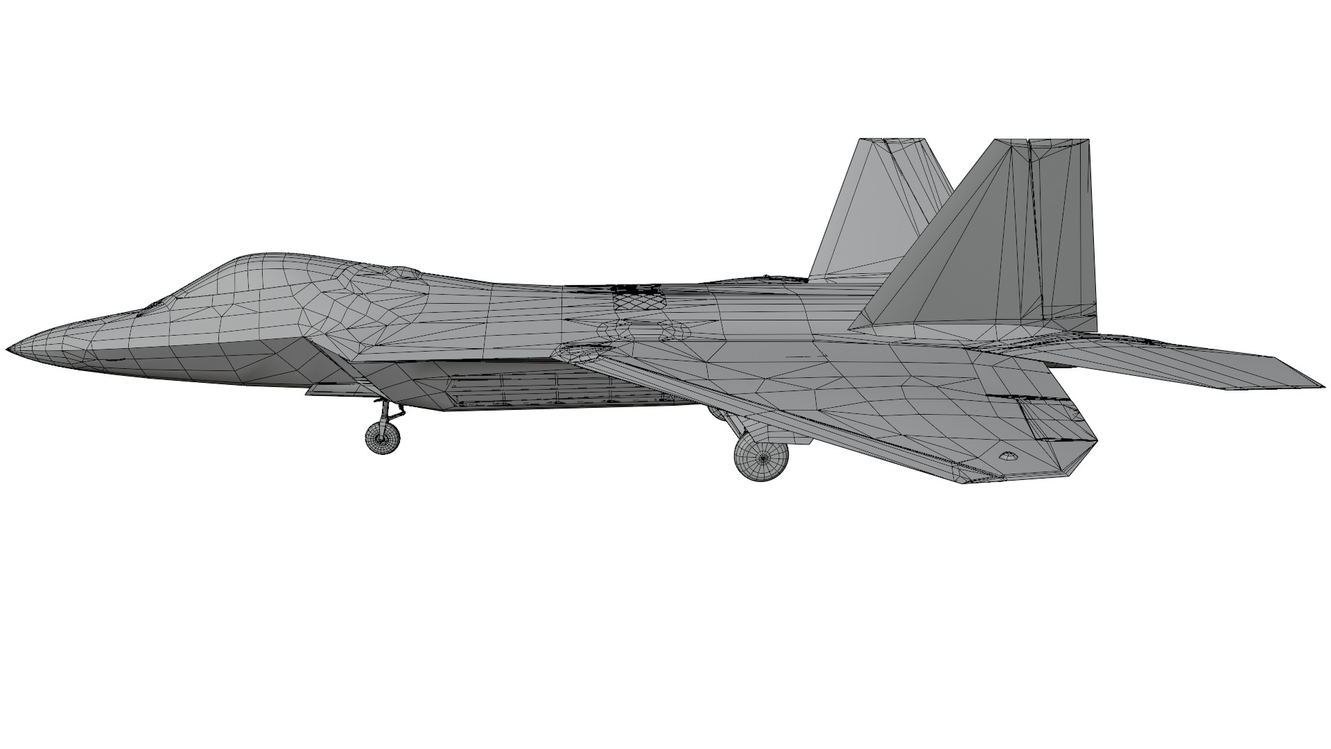 F-22 Raptor Fighter Jet 3D model_10