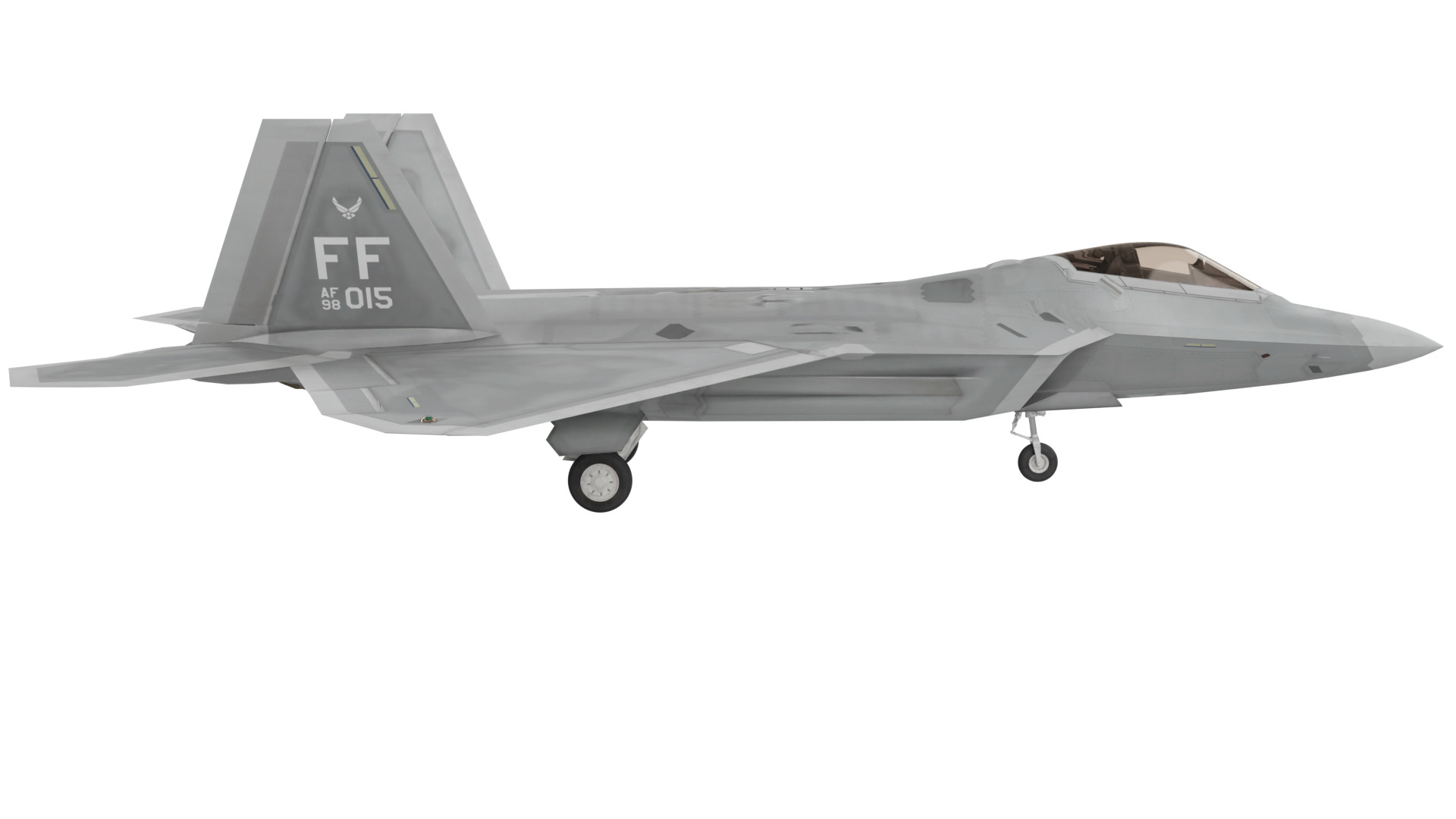 F-22 Raptor Fighter Jet 3D model_5