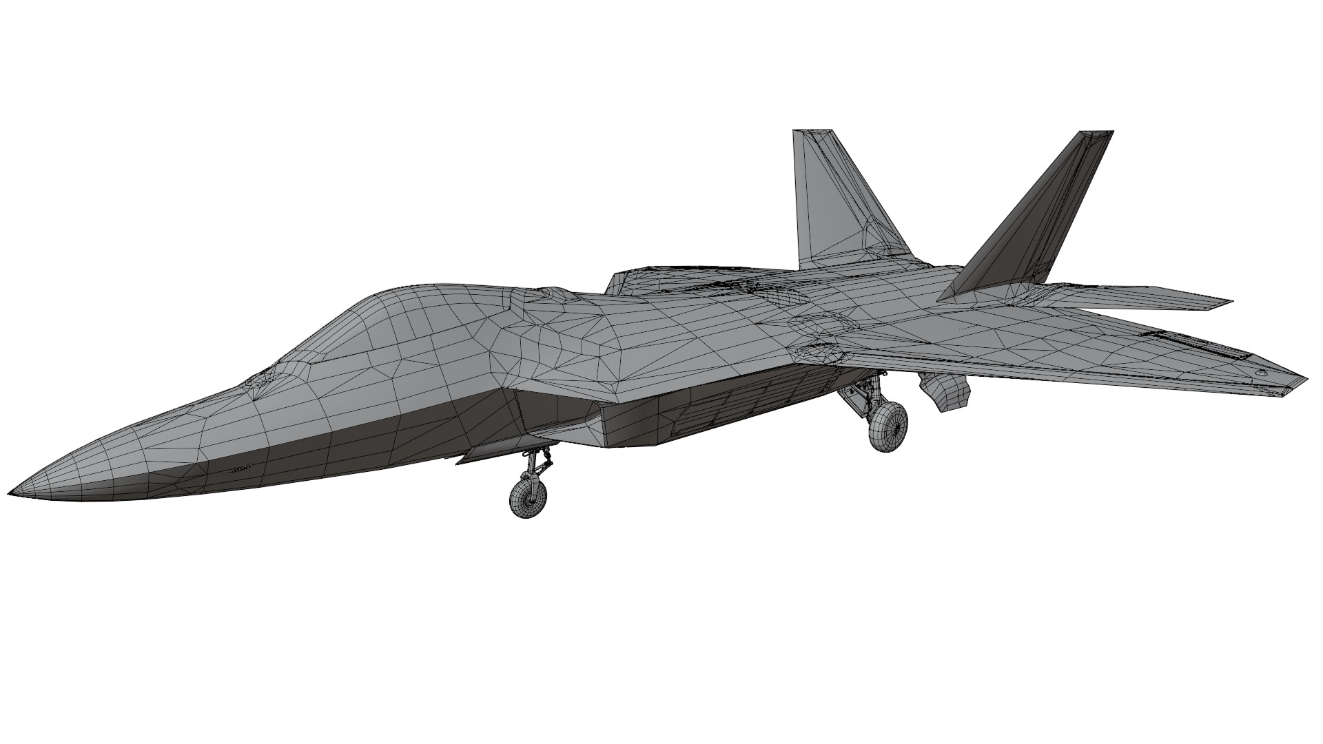 F-22 Raptor Fighter Jet 3D model_9