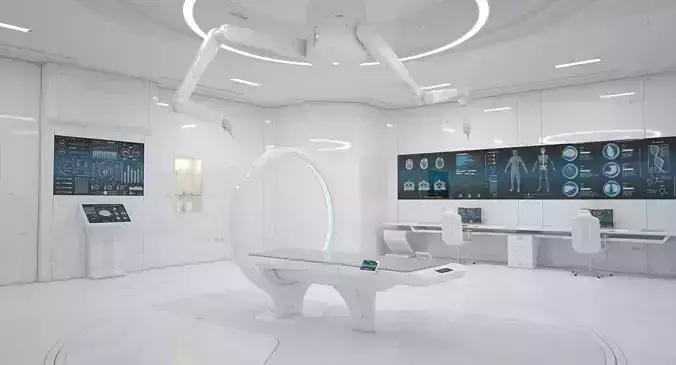 Sci-Fi Laboratory and Corridor 3D model