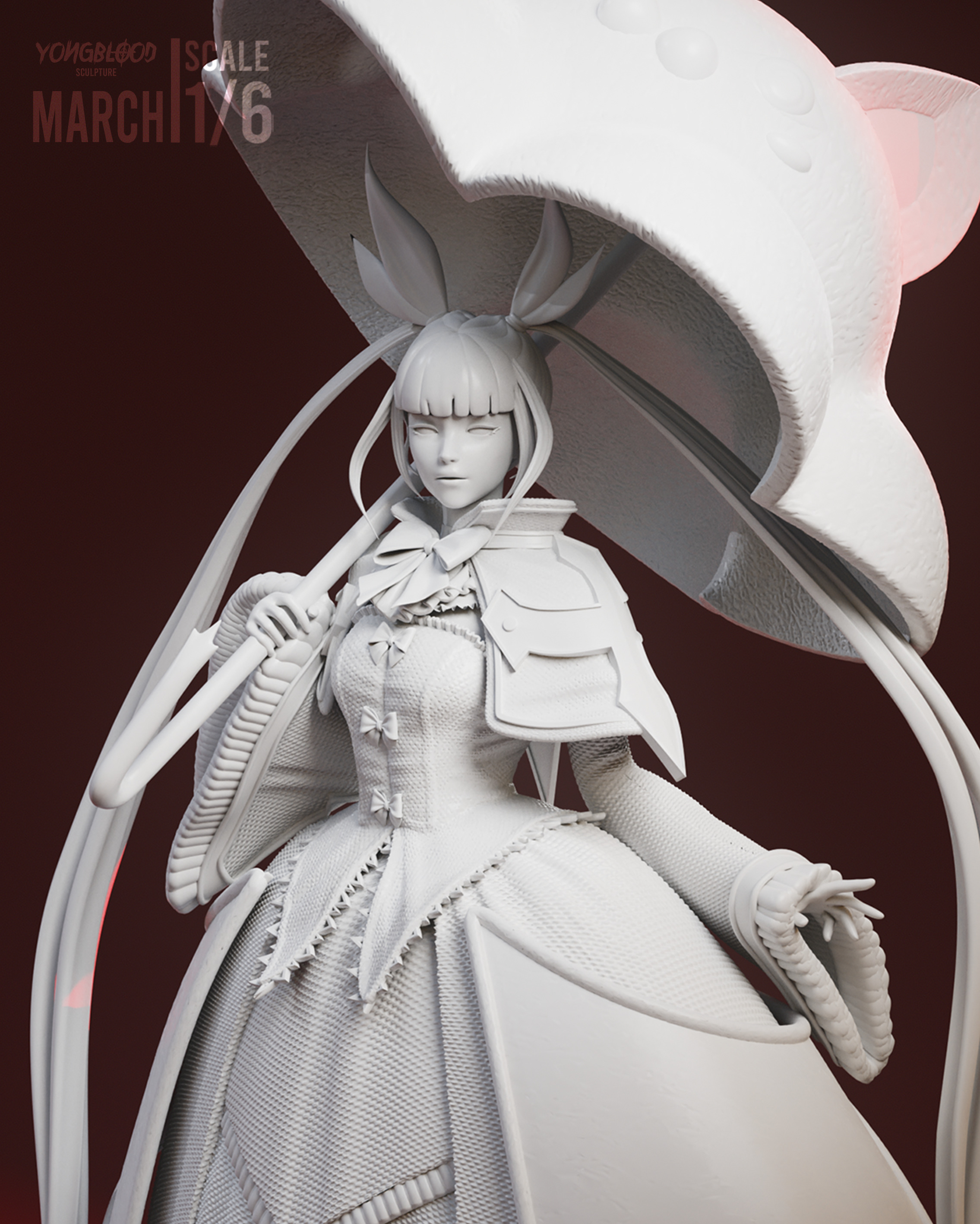 Rachel Alucard STL - Yongblood Sculpture 3D print model_8