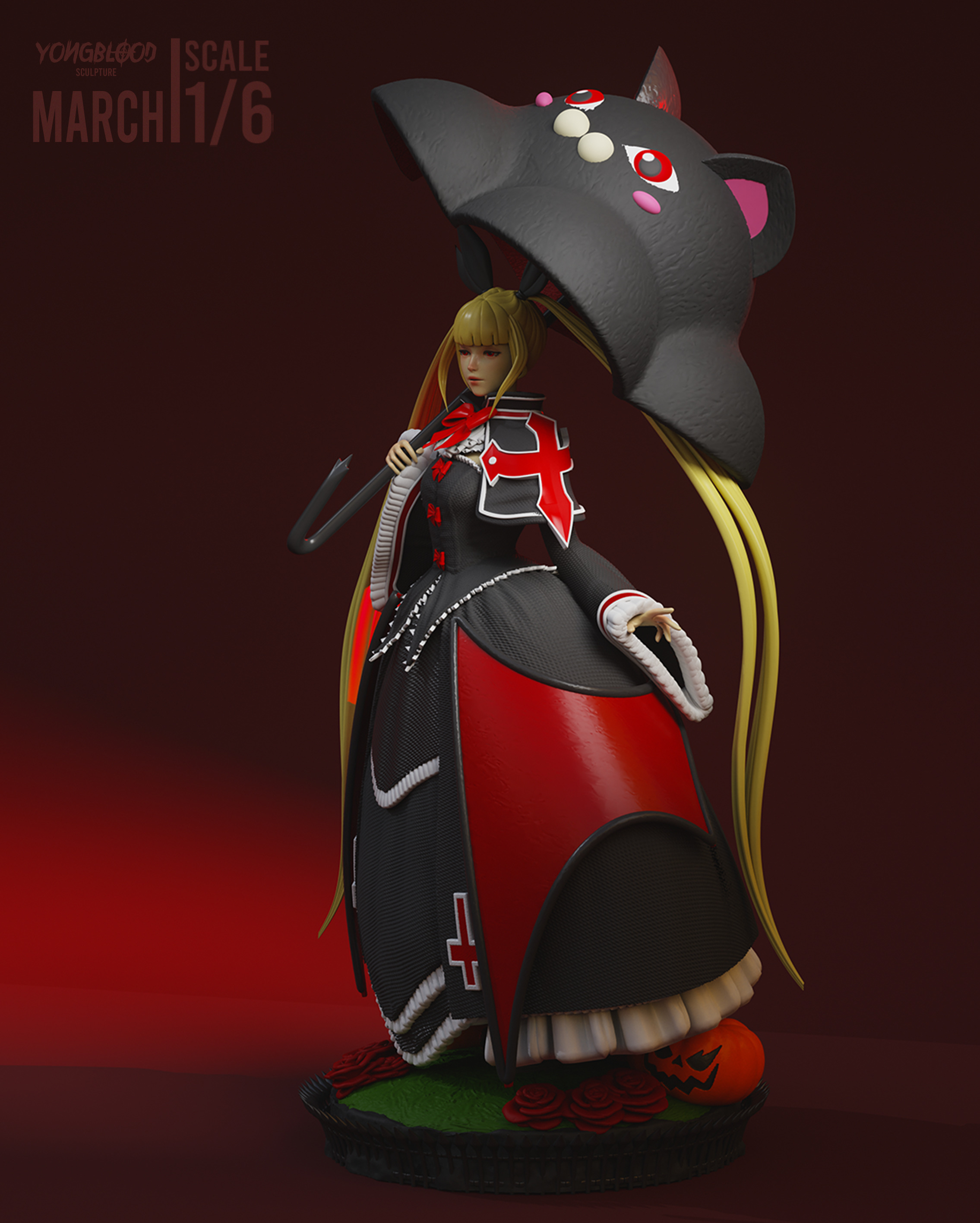 Rachel Alucard STL - Yongblood Sculpture 3D print model_7