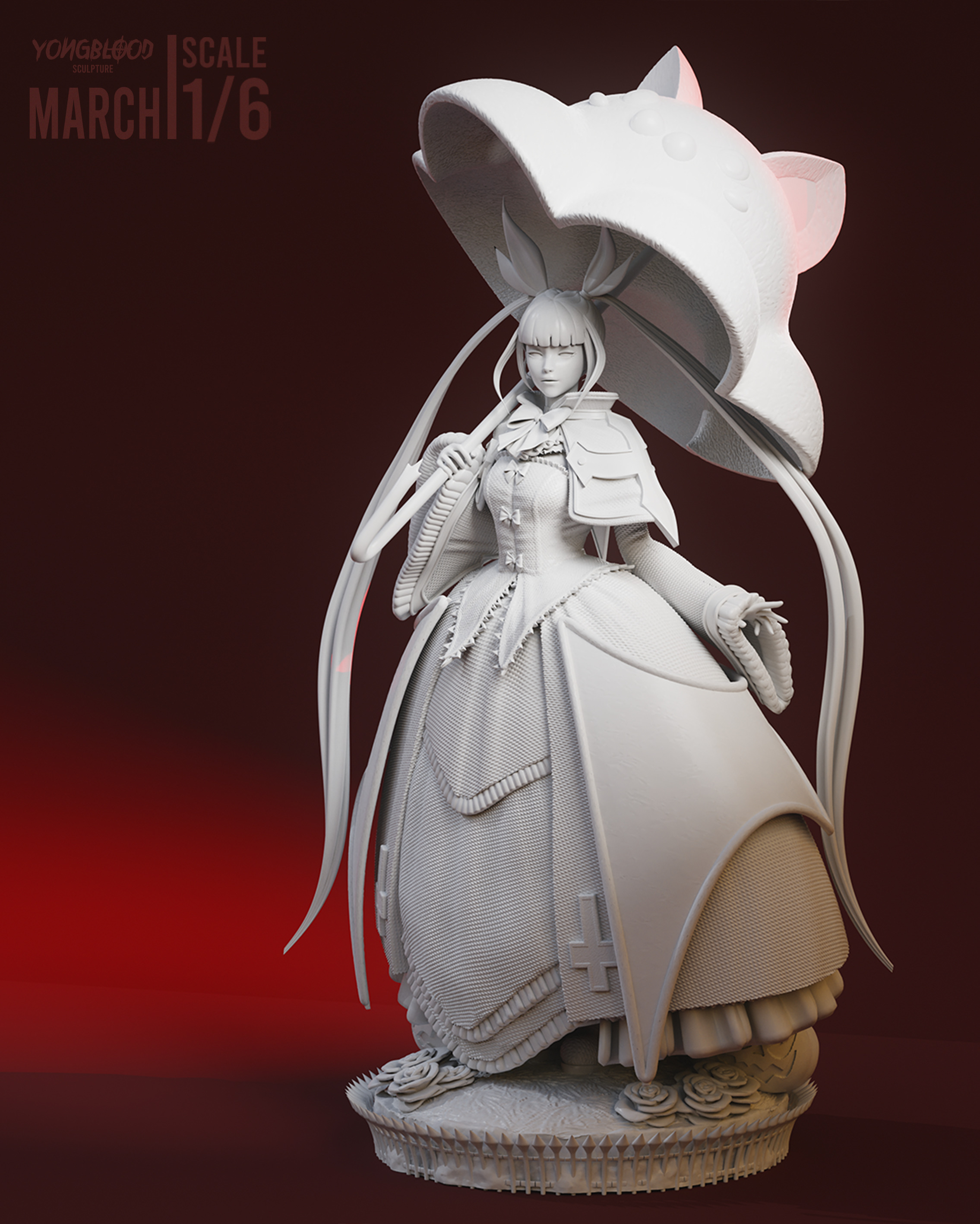 Rachel Alucard STL - Yongblood Sculpture 3D print model_9