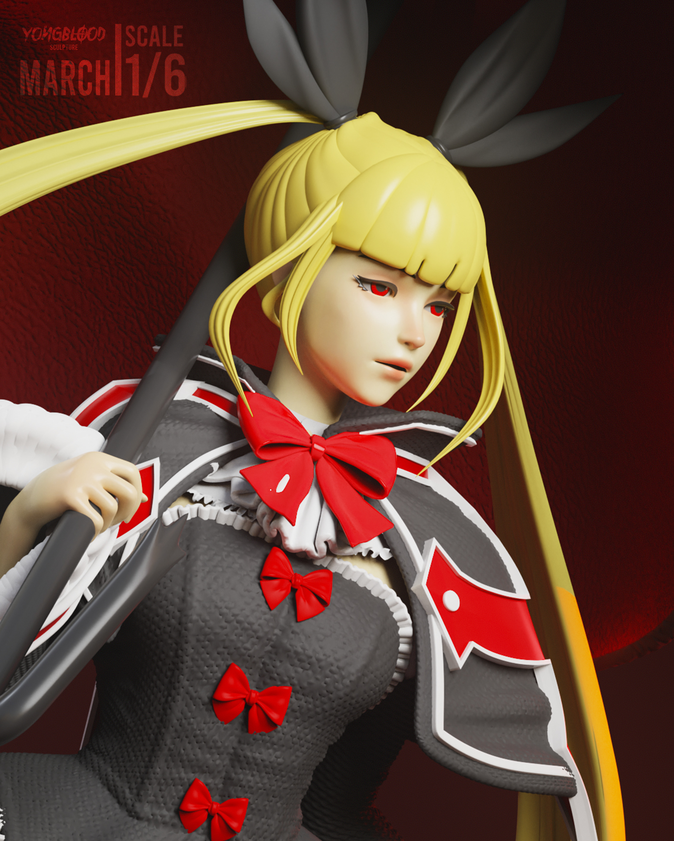 Rachel Alucard STL - Yongblood Sculpture 3D print model_4