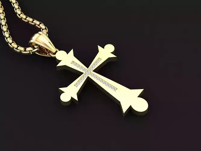 Cross Jesus Christ Pendant 3CP037 3DM STL