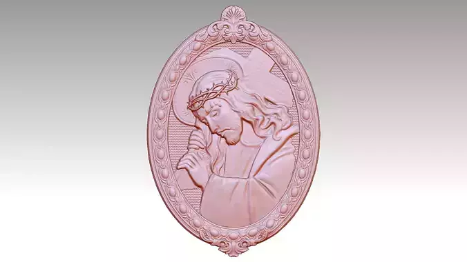 Jesus carries the cross relief