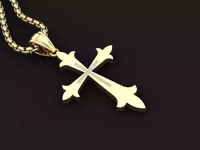 Cross Jesus Christ Pendant 3CP021 3DM STL