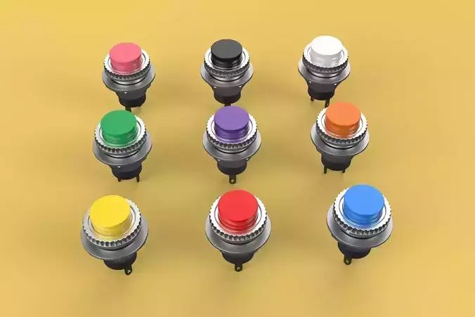 SET COLORFUL PUSH BUTTON MOMENTARY SELF RESET PRESS SWITCH SMALL