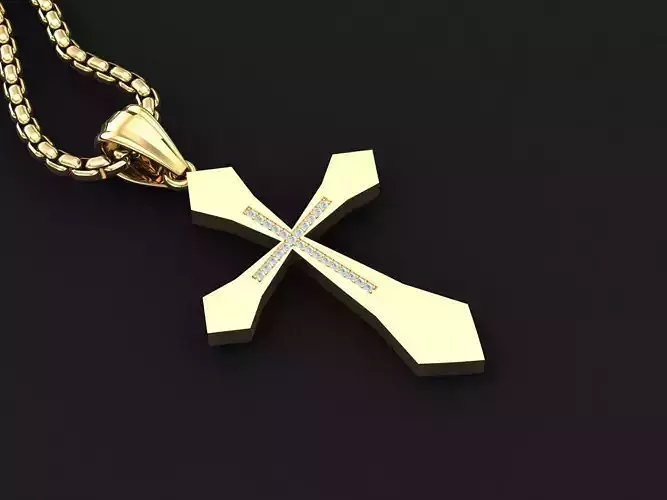Cross Jesus Christ Pendant 3CP016 3DM STL