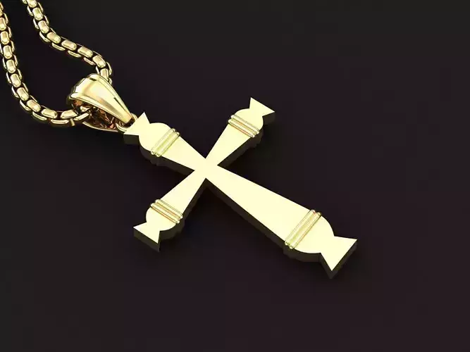 Cross Jesus Christ Pendant 3CP013 3DM STL
