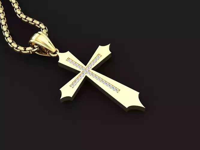 Cross Jesus Christ Pendant 3CP010 3DM STL