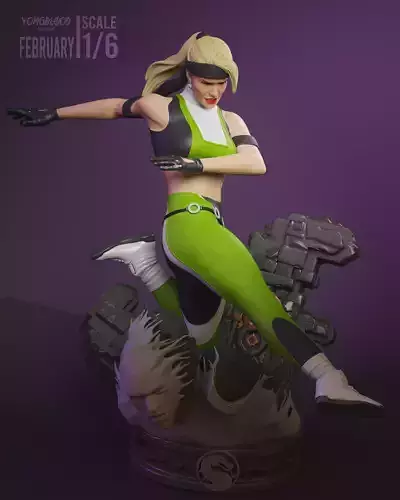 Sonya Blade STL - Yongblood Sculpture