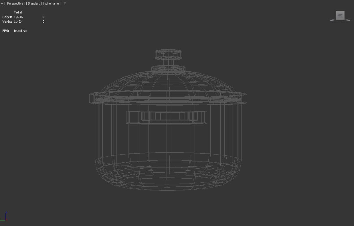 Stylized Low-Poly Kitchen Pot Low-poly 3D model_12