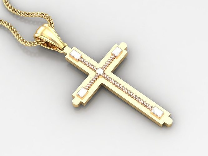Cross Jesus Christ Pendant 4CP072 3DM STL 3D print model