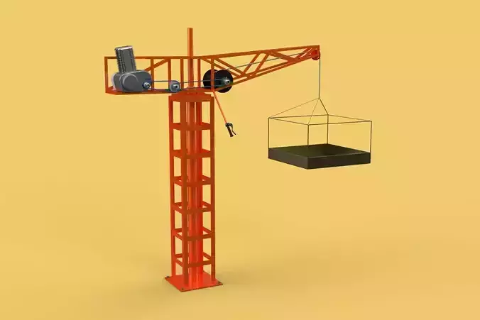 MINI TOWER CRANE MOTOR WINCH SWIVEL LIFTING ENGINE HOIST JIB TON