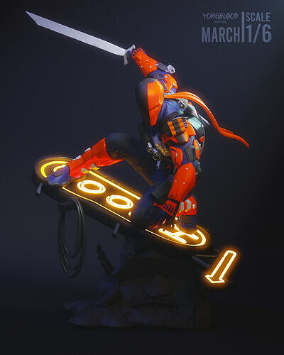 Deathstroke STL - Yongblood Sculpture 3D print model