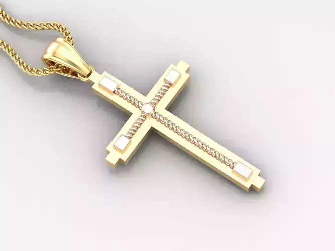 Cross Jesus Christ Pendant 4CP064 3DM STL
