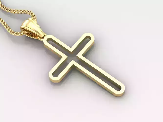 Cross Jesus Christ Pendant 4CP061 3DM STL