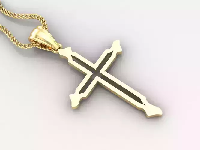 Cross Jesus Christ Pendant 4CP056 3DM STL