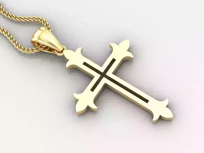 Cross Jesus Christ Pendant 4CP053 3DM STL