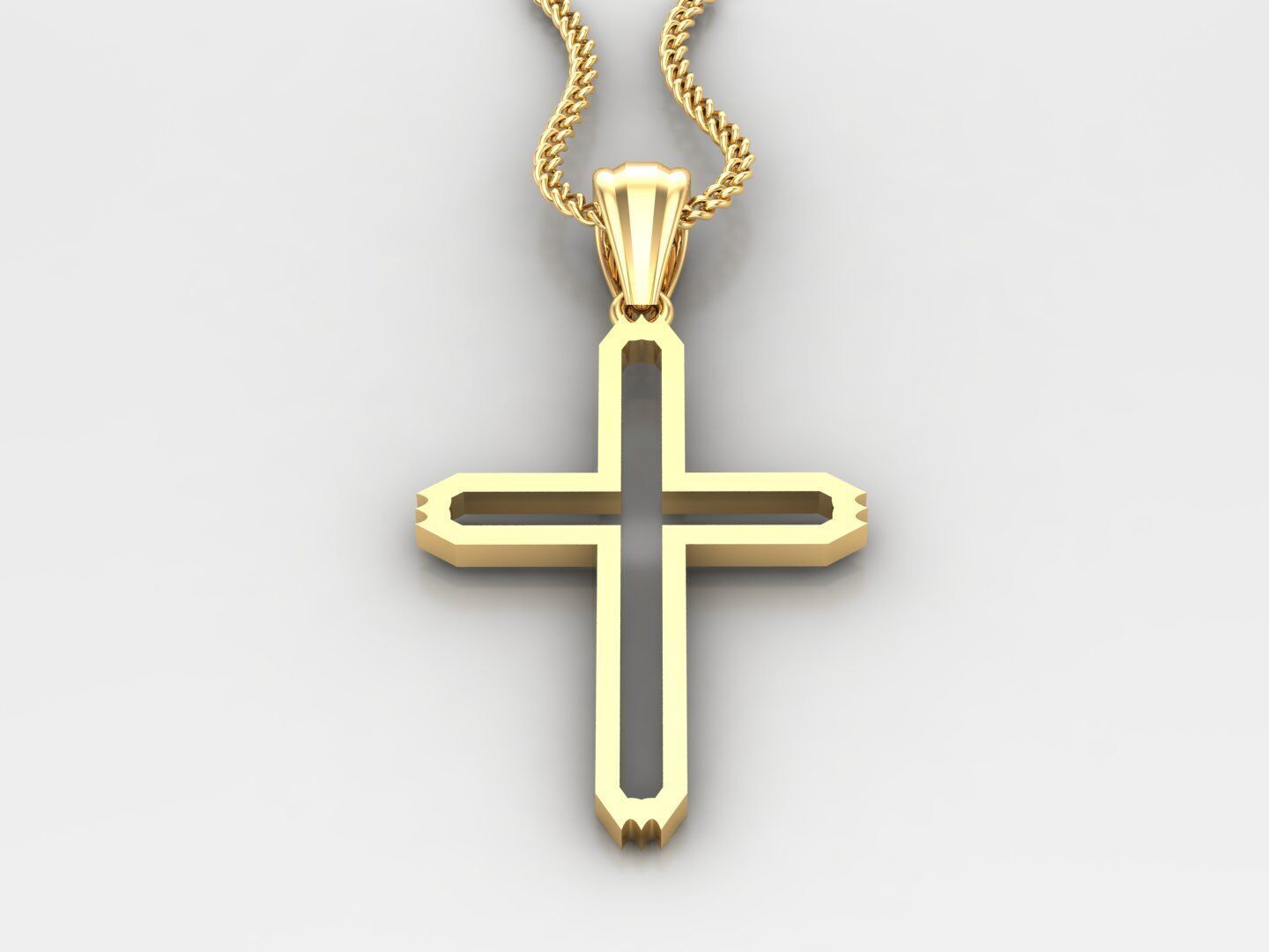 Cross Jesus Christ Pendant 4CP026 3DM STL 3D print model_2