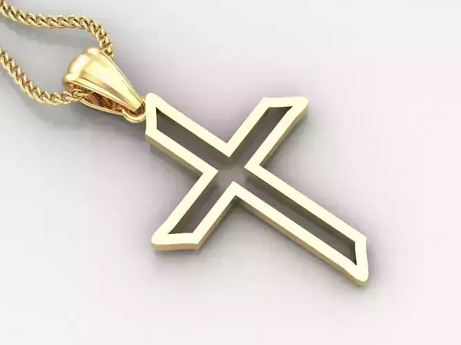 Cross Jesus Christ Pendant 4CP019 3DM STL