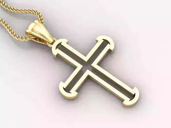 Cross Jesus Christ Pendant 4CP018 3DM STL