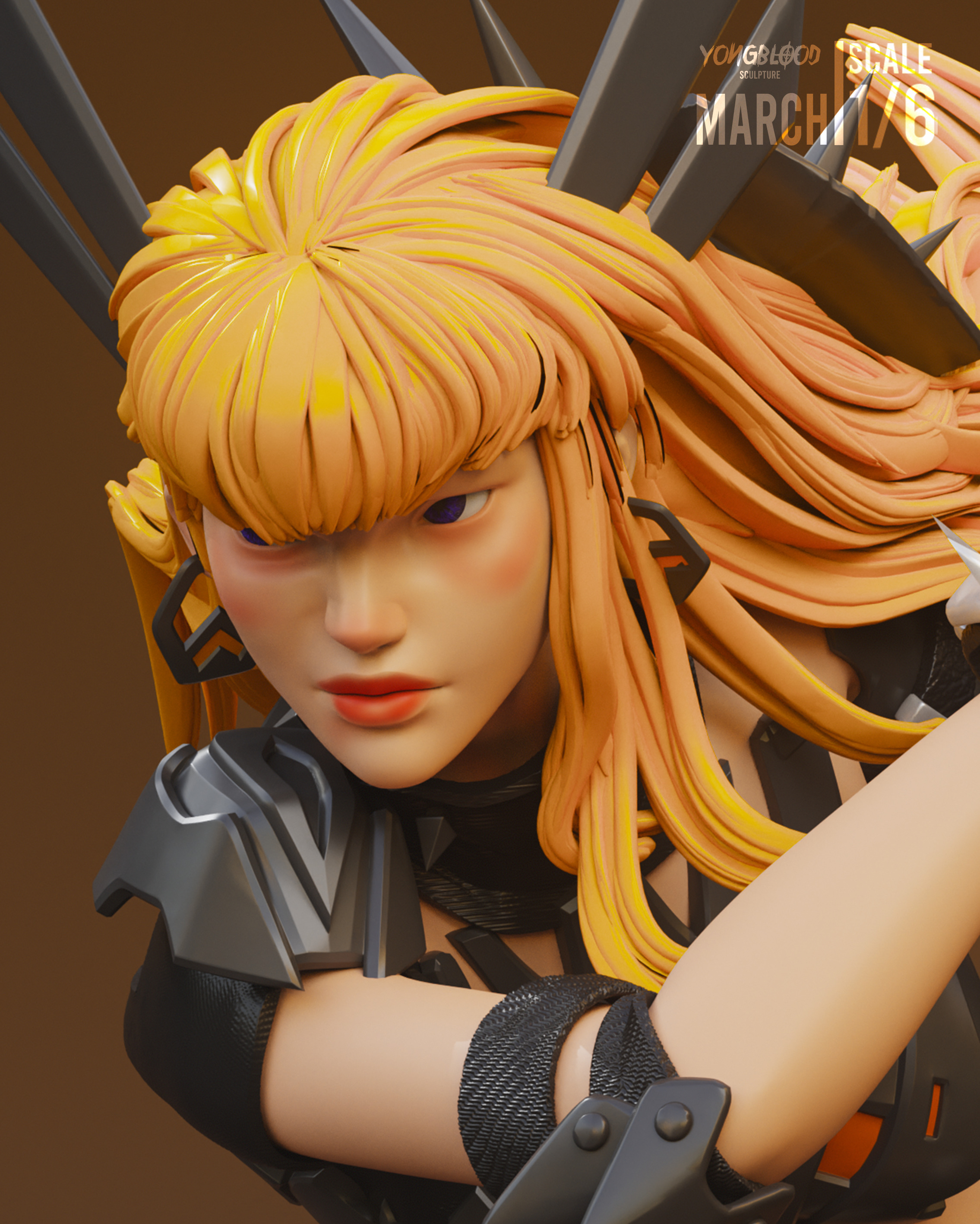 Magik Marvel Rival STL - Yongblood Sculpture 3D print model_3