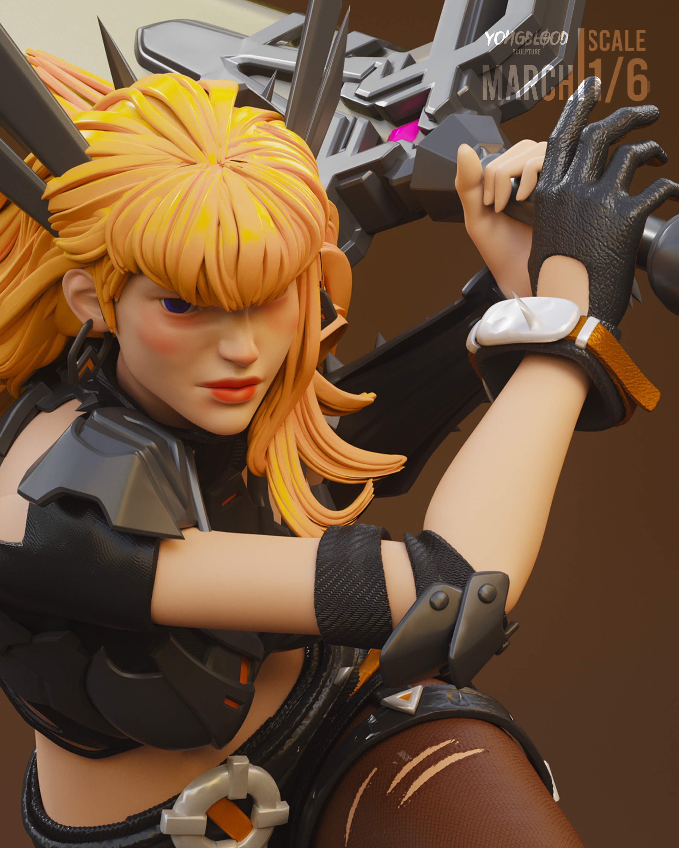 Magik Marvel Rival STL - Yongblood Sculpture 3D print model_1