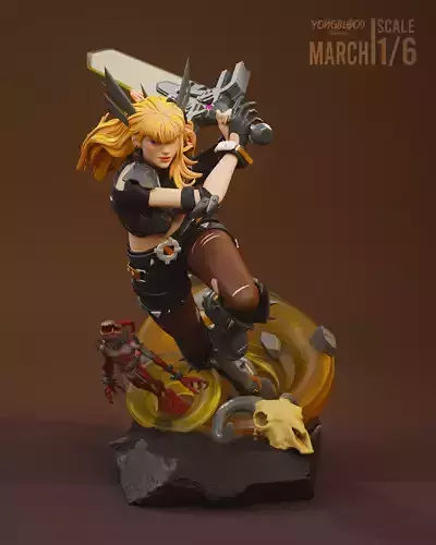 Magik Marvel Rival STL - Yongblood Sculpture