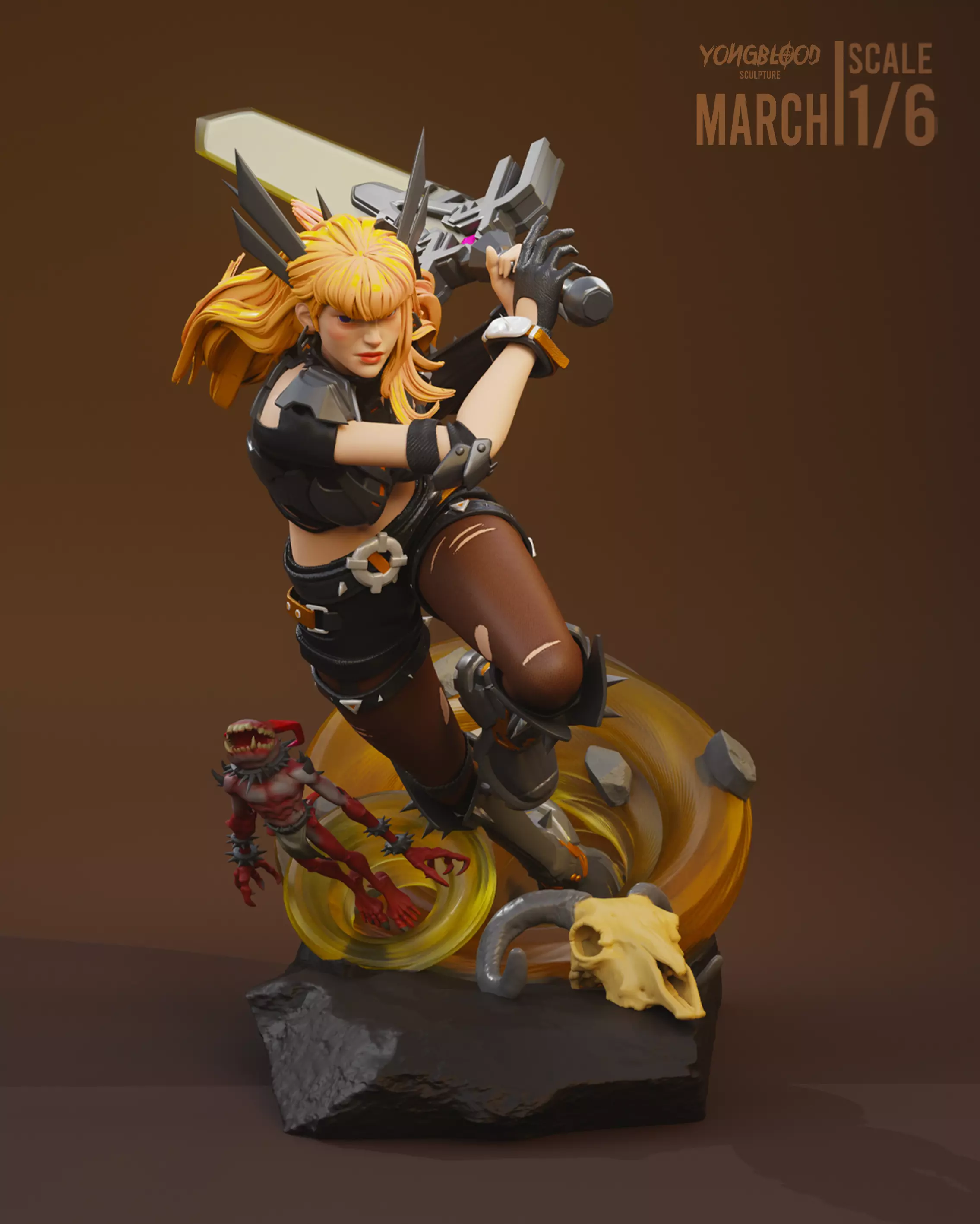Magik Marvel Rival STL - Yongblood Sculpture 3D print model_0
