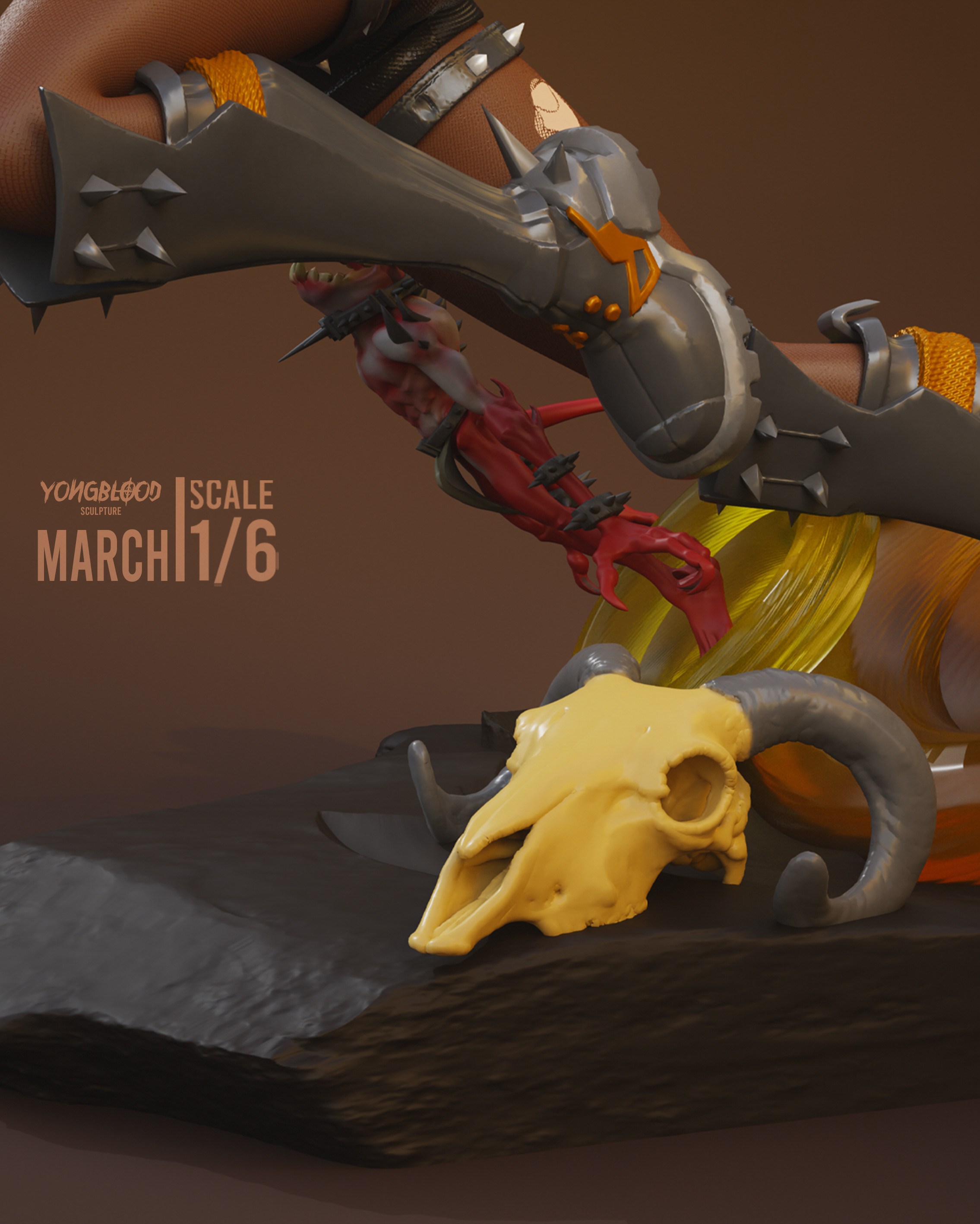 Magik Marvel Rival STL - Yongblood Sculpture 3D print model_9