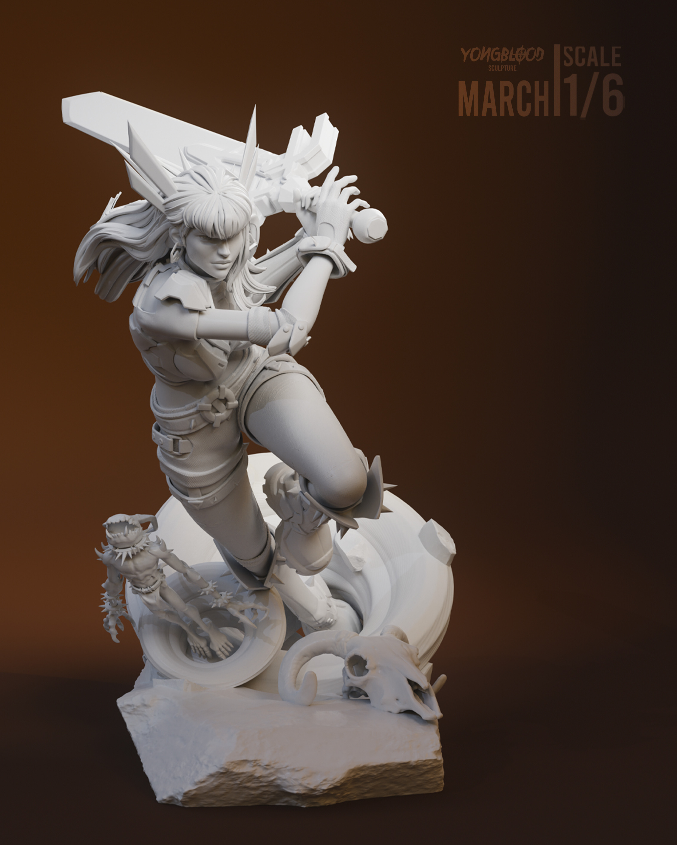 Magik Marvel Rival STL - Yongblood Sculpture 3D print model_10