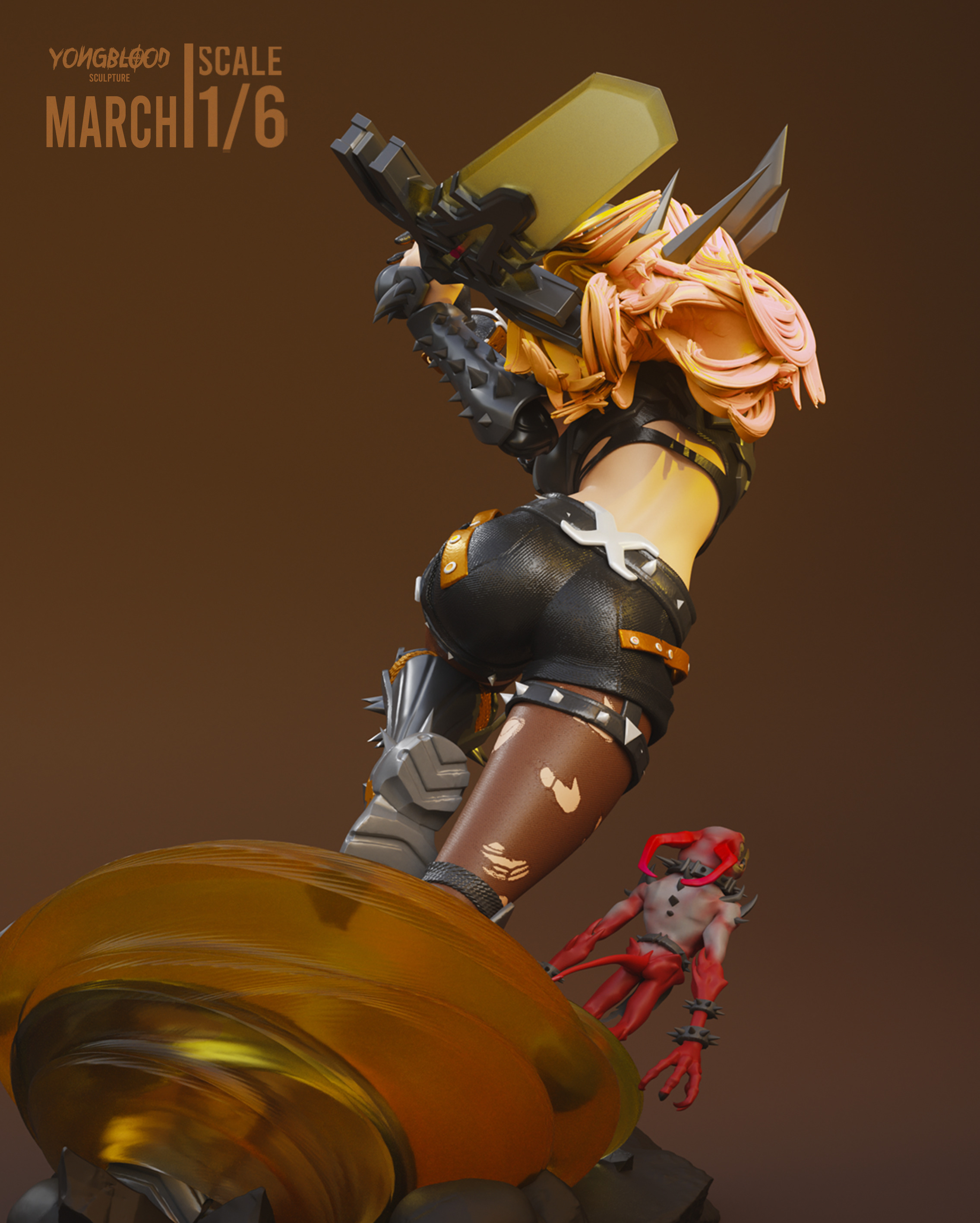 Magik Marvel Rival STL - Yongblood Sculpture 3D print model_7