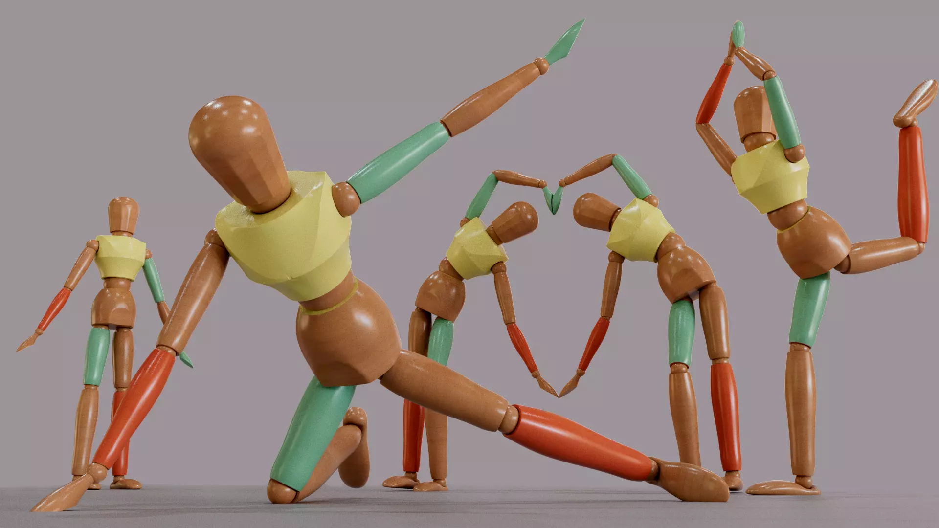 Mannequin - MAYA Rigged Low-poly 3D model